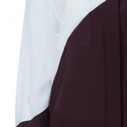 مملوكة مسبقًا Fendi Two Tone Silk Button Down Shirt M