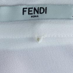 مملوكة مسبقًا Fendi Two Tone Silk Button Down Shirt M