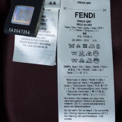 مملوكة مسبقًا Fendi Two Tone Silk Button Down Shirt M