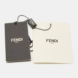 Fendi X Joshua Vides Black/Blue FF Printed Nylon Triangle Bikini S
