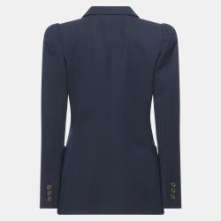 Fendi Navy Blue Virgin Wool Blazer M (IT 42)