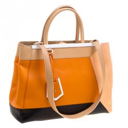 Pre Owned Fendi Multicolor Leather 2Jours Tote