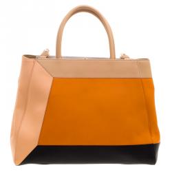 Pre Owned Fendi Multicolor Leather 2Jours Tote