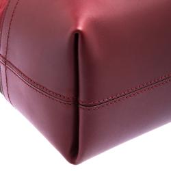 Pre Owned Fendi Multicolor Pequin Canvas and Leather Roll Tote 