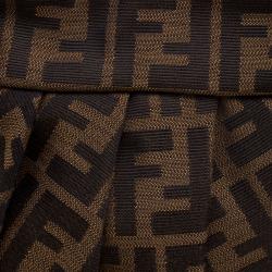 Pre Owned Fendi Tobacco Zucca Canvas Mini Chef Bag
