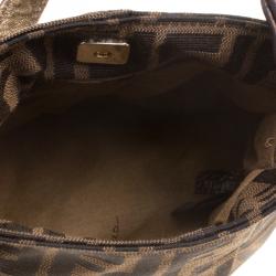 Pre Owned Fendi Tobacco Zucca Canvas Mini Chef Bag