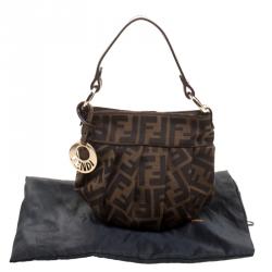 Pre Owned Fendi Tobacco Zucca Canvas Mini Chef Bag