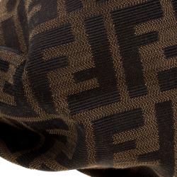 Pre Owned Fendi Tobacco Zucca Canvas Mini Chef Bag