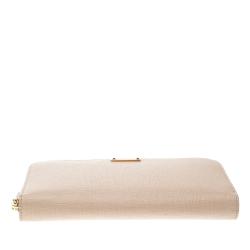 Pre Owned Fendi Pink Leather Zip Around Wallet