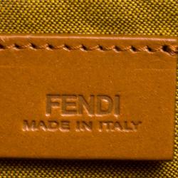 Pre Owned Fendi Yellow Leather Small Crayons Crossbody Bag