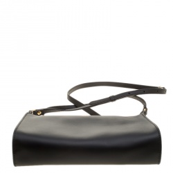 Pre Owned Fendi Black Leather Pochette Crossbody Bag