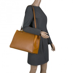 Pre Owned Fendi Mustard Yellow Saffiano Leather 2Jours Tote