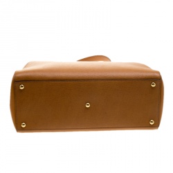 Pre Owned Fendi Mustard Yellow Saffiano Leather 2Jours Tote