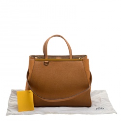 Pre Owned Fendi Mustard Yellow Saffiano Leather 2Jours Tote