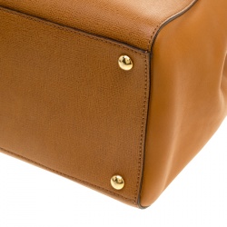 Pre Owned Fendi Mustard Yellow Saffiano Leather 2Jours Tote