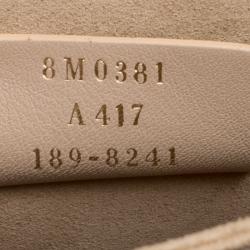 Pre Owned Fendi Taupe Leather Small Kan I Logo Embossed Shoulder Bag