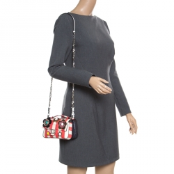 Fendi Multicolor Snakeskin Micro Double Baguette Top Handle Shoulder Bag