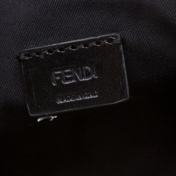 Pre Owned Fendi Black Leather Pochette Crossbody Bag