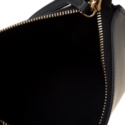 Pre Owned Fendi Black Leather Pochette Crossbody Bag