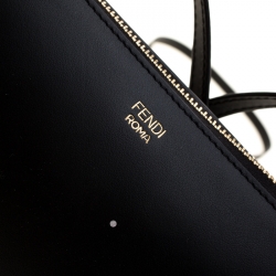 Pre Owned Fendi Black Leather Pochette Crossbody Bag