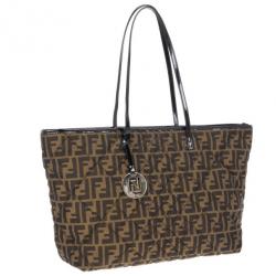 Pre Owned Fendi Zucca Canvas Quilted Shopper
