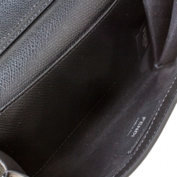 Pre Owned Fendi Black Leather Wallet on Chain