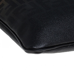Pre Owned Fendi Tobacco Ombre Zucca Coated Canvas Clutch