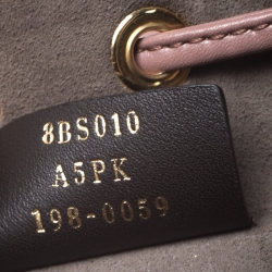 Pre Owned Fendi Rose Pink Studded Leather Mini Mon Tresor Drawstring Bucket Bag