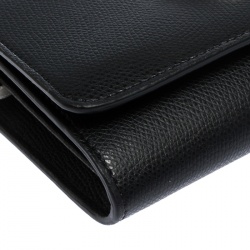 Pre Owned Fendi Black Leather Kan I Wallet On Chain