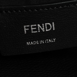 Pre Owned Fendi Black Leather Kan I Wallet On Chain