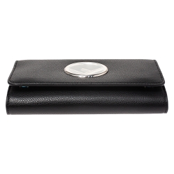 Pre Owned Fendi Black Leather Wallet on Chain
