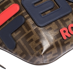 Fendi Brown Zucca Coated Canvas Spalmati Mania Belt Bag