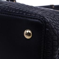 Pre Owned Fendi Croc Embossed Leather 2Jours Mini Tote