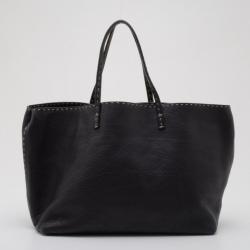 Pre Owned Fendi Black Leather Selleria Tote