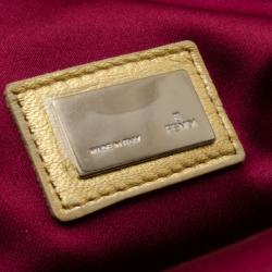 Pre Owned Fendi Gold Embellished Evening Clutch