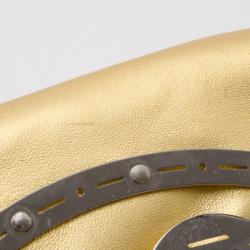 Pre Owned Fendi Gold Embellished Evening Clutch