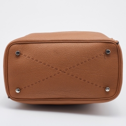 Pre Owned Fendi Brown Leather Large Anna Shoulder Bag