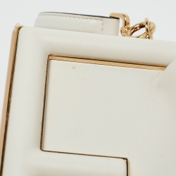 Pre Owned Fendi White Leather Small First Shoulder Bag