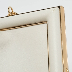 Pre Owned Fendi White Leather Small First Shoulder Bag