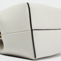 Pre Owned Fendi White Leather Small First Shoulder Bag