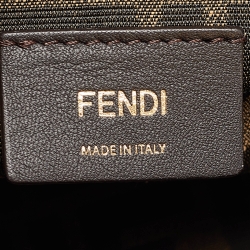 Pre Owned Fendi White Leather Small First Shoulder Bag