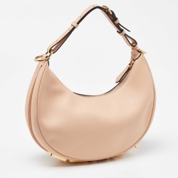 Fendi Peach Leather Small Fendigraphy Hobo