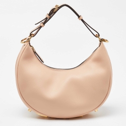 Fendi Peach Leather Small Fendigraphy Hobo