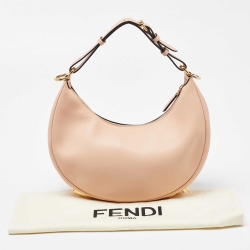 Fendi Peach Leather Small Fendigraphy Hobo