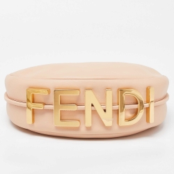 Fendi Peach Leather Small Fendigraphy Hobo