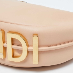 Fendi Peach Leather Small Fendigraphy Hobo