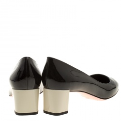 Pre Owned Fendi Black Patent Leather Eloise Round Toe Pumps Size 40