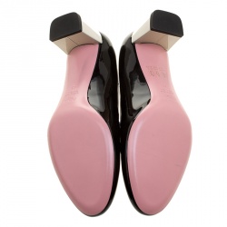 Pre Owned Fendi Black Patent Leather Eloise Round Toe Pumps Size 40