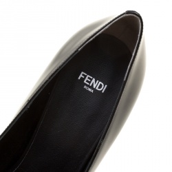Pre Owned Fendi Black Patent Leather Eloise Round Toe Pumps Size 40