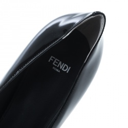 Pre Owned Fendi Black Patent Leather Eloise Round Toe Pumps Size 40
